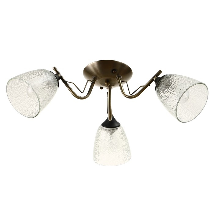 Люстра Люстра "Эсм BayerLuxина" 3хЕ27 40Вт бронза 47х47х19 см BayerLux