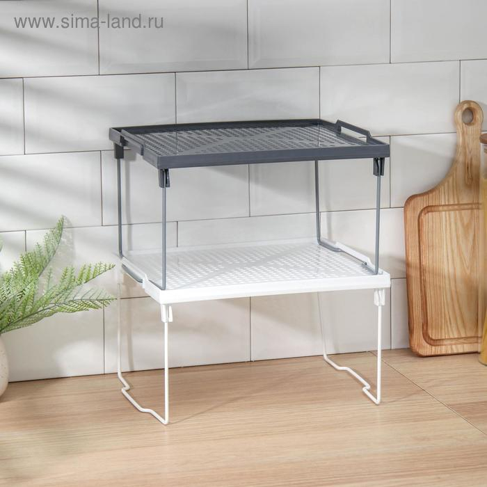 Подставка на металлических ножках «Лофт», 29,5×26×17,2 см, цвет серый Подставка на металлических ножках «Лофт», 29,5×26×17,2 см, цвет серый