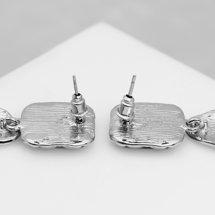 Серьги ассорти «Геометрия» соединение фигур, цвет серебро Серьги ассорти «Геометрия» соединение фигур, цвет серебро