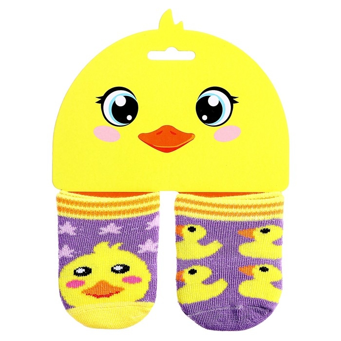 Одежда для пупса «Утята», носочки, 2 пары Одежда для пупса «Утята», носочки, 2 пары