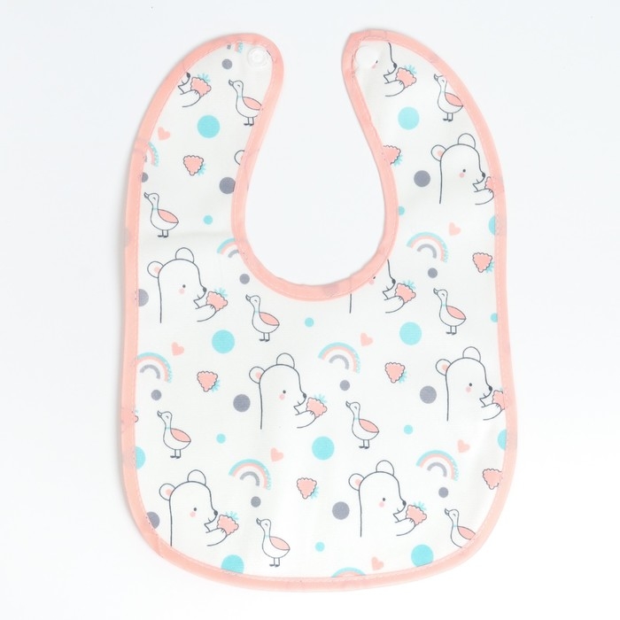 Набор детских слюнявчиков Крошка Я, 3 шт. + подарок, 29х20 см., цвет бирюзовый, розовый, серый Набор детских слюнявчиков Крошка Я, 3 шт. + подарок, 29х20 см., цвет бирюзовый, розовый, серый