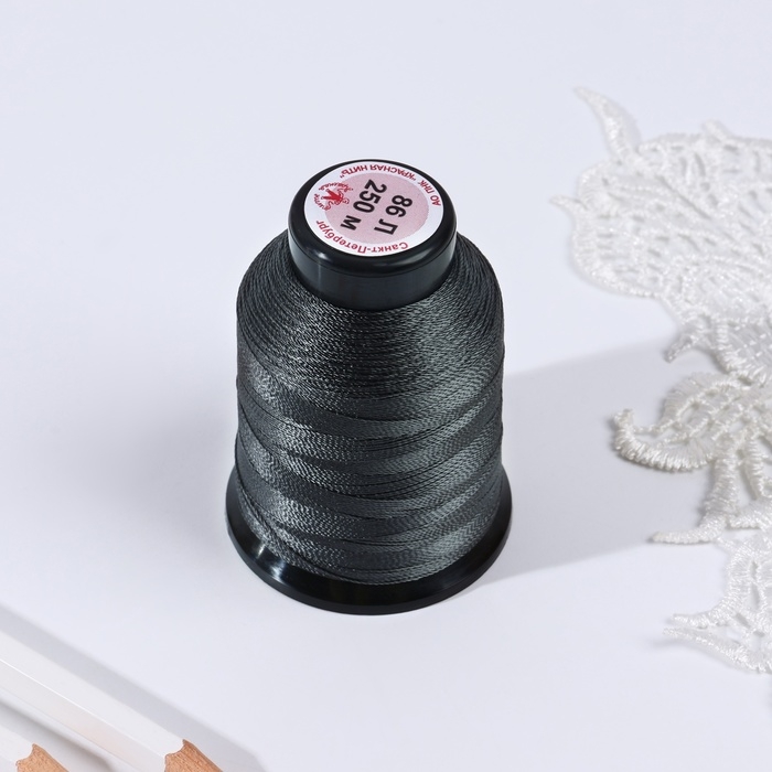 Нитки обувные, 86Л, 250 м, цвет серый, цена за 1 штуку Нитки обувные, 86Л, 250 м, цвет серый, цена за 1 штуку