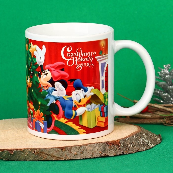 Кружка керамическая Кружка керамическая "С Новым годом!" 320 мл, Микки Маус