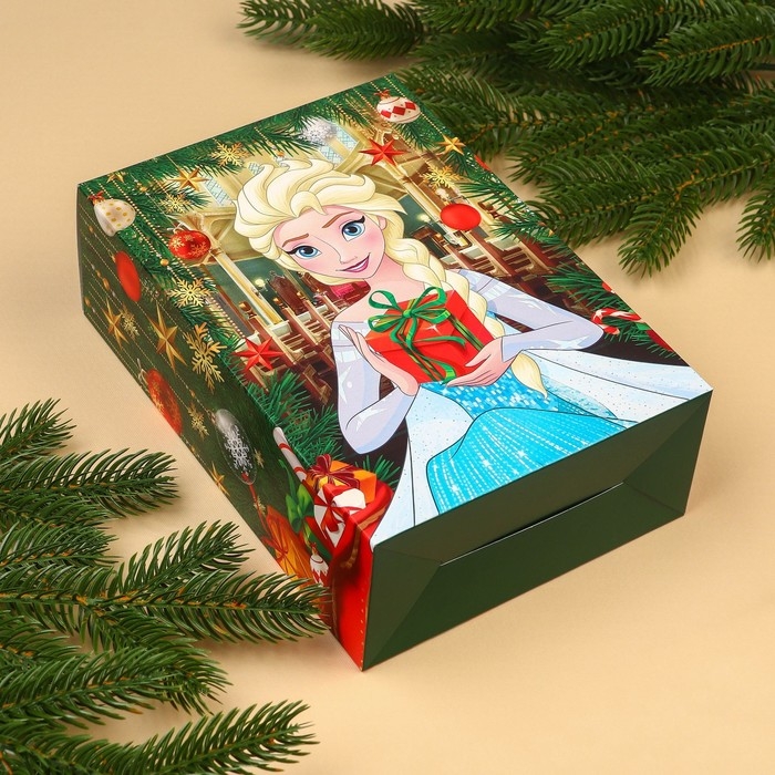 Коробка подарочная, Коробка подарочная, "С Новым годом", 16 х 23 х 7,5 см, Холодное сердце