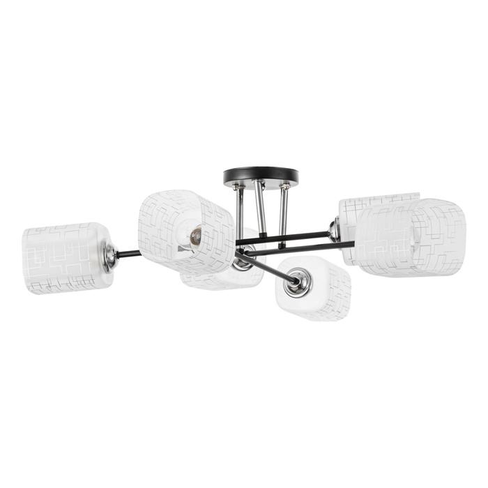 Люстра Люстра "Аланди" 6хЕ27 40Вт черно-хромовый 62х62х28 см