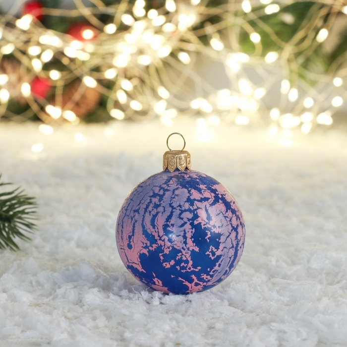 Ёлочный шар d-6 см Ёлочный шар d-6 см "Кракле"