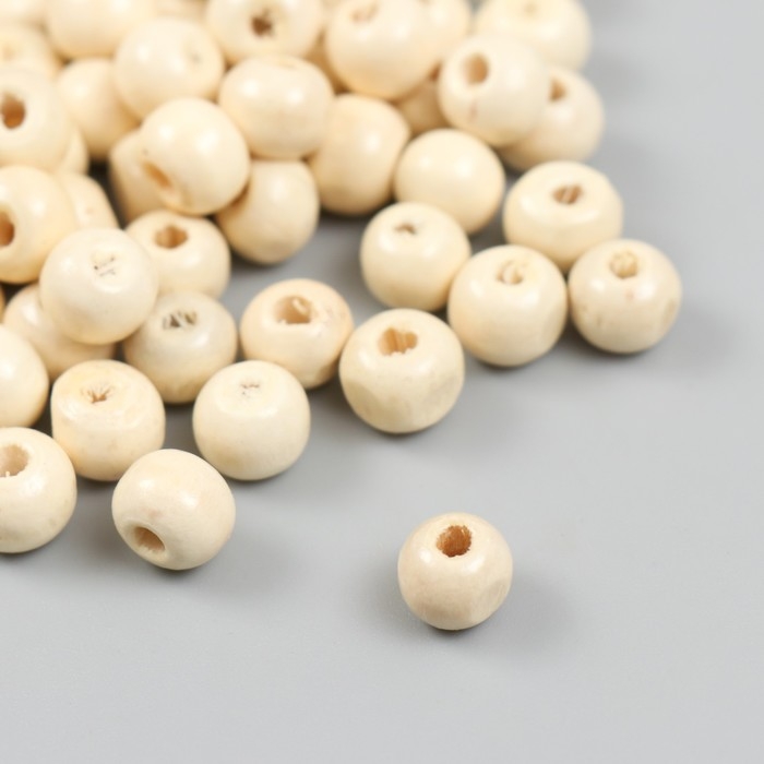 Бусины для творчества дерево Бусины для творчества дерево "Сливочные" d=0,8 см набор 20 гр
