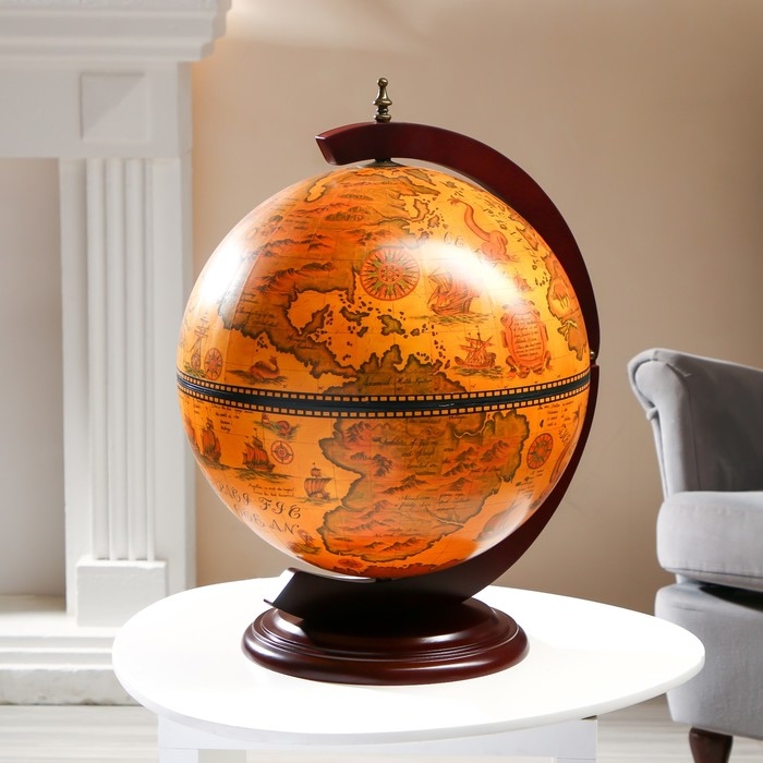 Глобус бар декоративный Глобус бар декоративный "Винтажная карта" 46х41х56,5 см