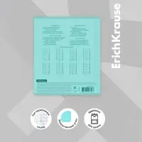 Тетрадь 12 листов в клетку, ErichKrause «Классика» CoverPrо Pastel, в клетку, пластиковая обложка, мятная