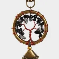 Брелок ловец снов "Великое древо" 19 см, цв. серый Брелок ловец снов "Великое древо" 19 см, цв. серый