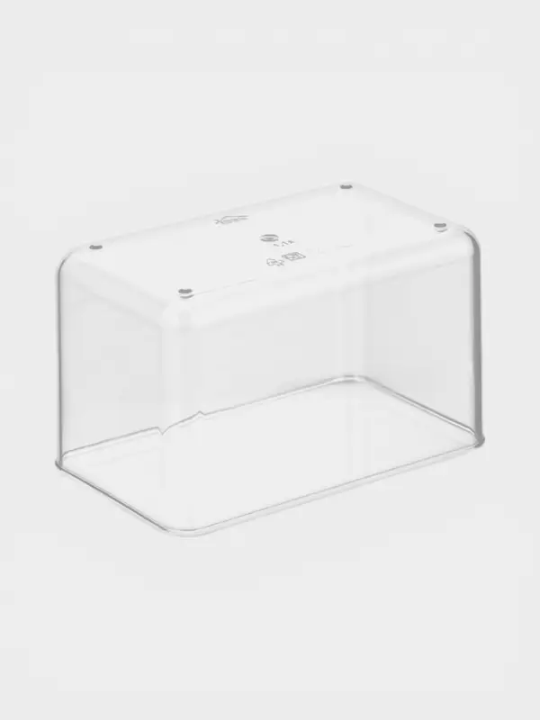Ёмкость для хранения сыпучих продуктов IDEA &laquo;Степ&raquo;, 1.1 л, 16&times;10&times;9.5 см, пластик, крышка белая