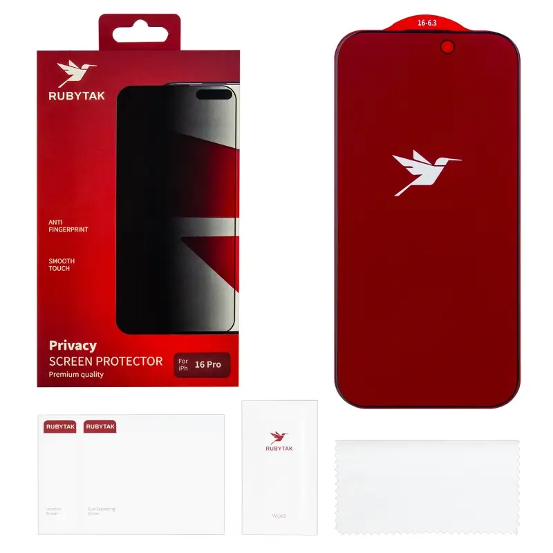 Защитное стекло RUBYTAK Privacy iPhone 16 Pro Защитное стекло RUBYTAK Privacy iPhone 16 Pro