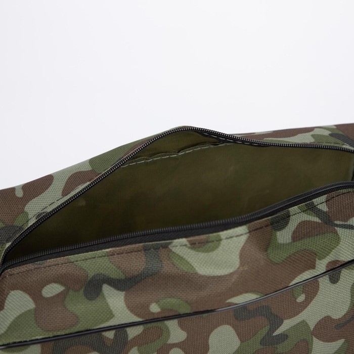 Косметичка на молнии, цвет зелёный/камуфляж Косметичка на молнии, цвет зелёный/камуфляж
