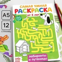 Раскраска детская &laquo;Лабиринты и путаницы&raquo;, 12 стр.