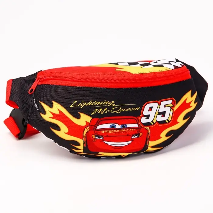 Сумка поясная детская для мальчика, 25&times;6&times;13 см, Тачки