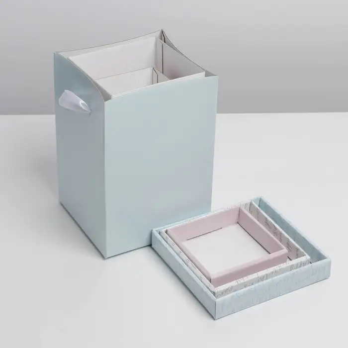 Набор складных коробок 3в1 «Текст», 10 х 18, 14 х 23, 17 х 25 см Набор складных коробок 3в1 «Текст», 10 х 18, 14 х 23, 17 х 25 см