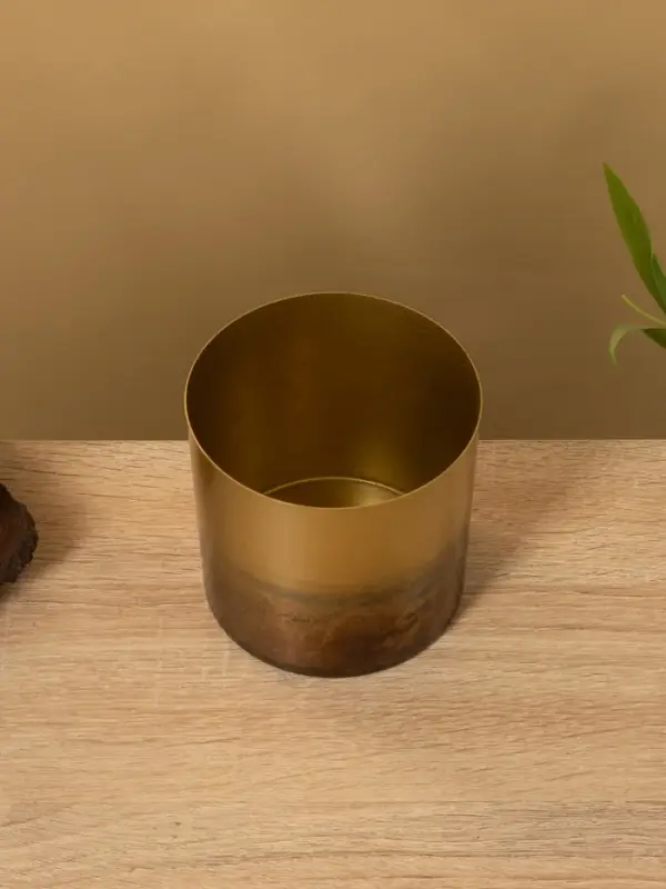 Кашпо на подставке  Кашпо на подставке "Малахит" железо 12х12х21 см