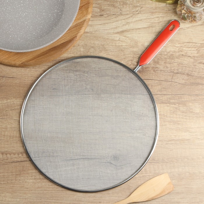 Экран от брызг Доляна, d=29 см, с ручкой Экран от брызг Доляна, d=29 см, с ручкой