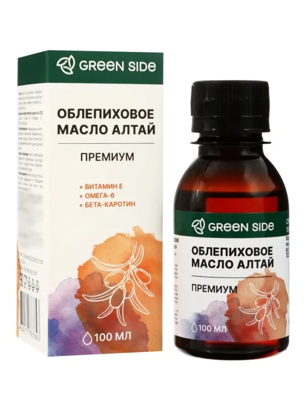 Облепиховое масло АЛТАЙ &laquo;Премиум&raquo; 25 мг%, пэт, 100 мл
