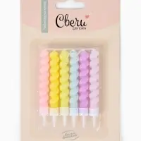 Свечи спирали для торта «Макарунс», 8 см, 6 шт Свечи спирали для торта «Макарунс», 8 см, 6 шт