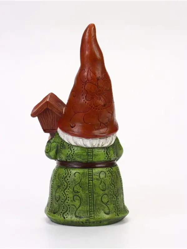 Садовая фигура из полистоуна &laquo;Гном со скворечником&raquo;, 13&times;14&times;30 см, Greengo