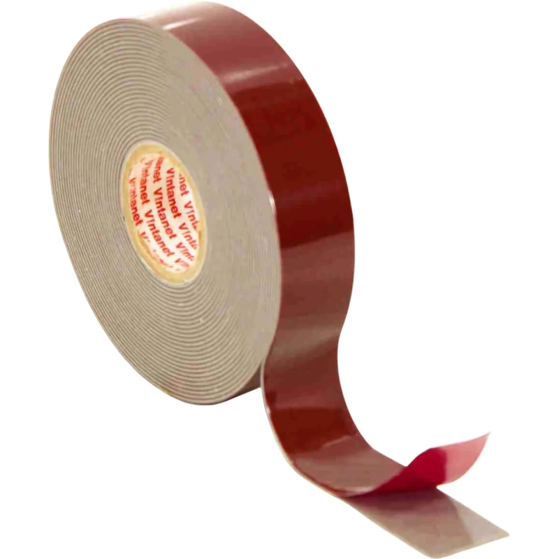 Клейкая лента двусторонняя акриловая 8049 Vintanet, цвет серый, 20 мм х 5 м