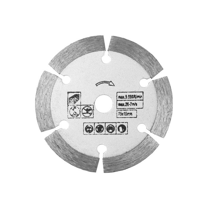 Диск алмазный ТУНДРА, сегментный, сухой рез, 75 х 10 мм Диск алмазный ТУНДРА, сегментный, сухой рез, 75 х 10 мм