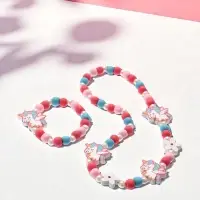 Набор детских украшений Выбражулька &laquo;Единорожки милые&raquo;, 2 предмета: бусы, браслет, розовый