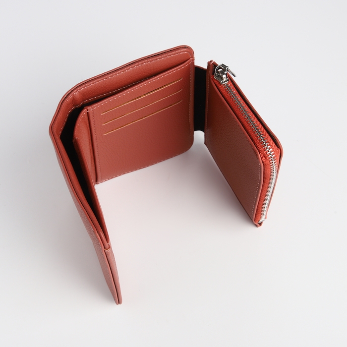 Кошелёк женский на магните, цвет розовый