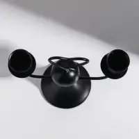 Подсвечник на 2 свечи &laquo;Сердечко&raquo;, d=2.5 см, чёрный, 14&times;7&times;12 см