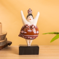 Фигурка на подставке «Балерина», 11×7×23 см, дерево, красная