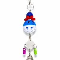 Игрушка для птиц &laquo;Дискотека&raquo;, 19&times;4 см, с зеркалом и шариком, цвет МИКС