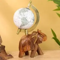 Глобус сувенирный, 11×8×21 см, подставка дерево