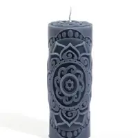 Свеча интерьерная &laquo;Солнце&raquo;, 160 г, 4.8&times;4.8&times;11 см, тёмно-синий