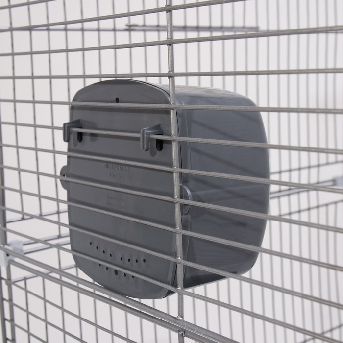 Клетка для птиц Клетка для птиц "Пижон" №104-Б, разборная, 2 секции, 58 х 40 х 88см, серая