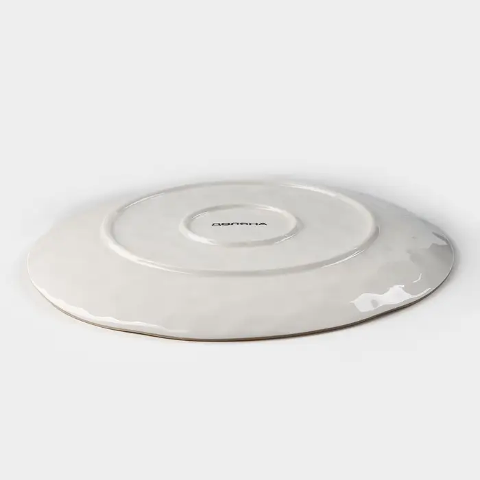 Тарелка Доляна &laquo;Космос&raquo;, d=27.5 см, фарфор, белая, красная