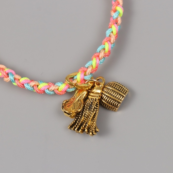 Браслет фен-шуй Браслет фен-шуй "Косичка. Веник и совок" регулируемая длина набор 5 шт