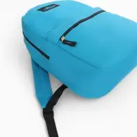 Рюкзак школьный на молнии, с карманом, однотонный, размер 30&times;12&times;40 см, синий