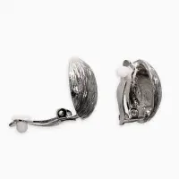 Серьги клипсы для ушей QF &laquo;Полукруг&raquo;, цвет серебро