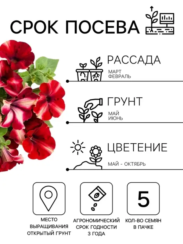 Семена цветов Петуния &laquo;Романтика мунлайт&raquo;, F1, 5 шт., Farao, &laquo;АЭЛИТА&raquo;