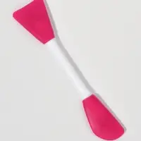 Кисть для масок, двусторонняя, силиконовая, 14.8 см, цвет розовый
