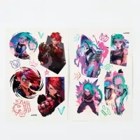 Переводные татуировки детские «Девушка с базукой», тату — 2 листа