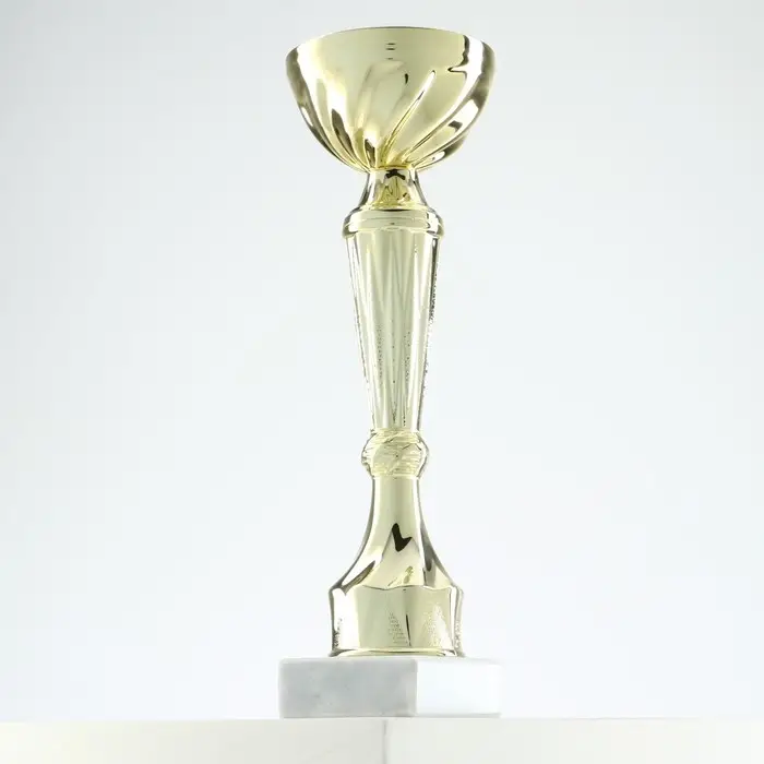 Кубок 151С, наградная фигура, золото, подставка камень, 22 см