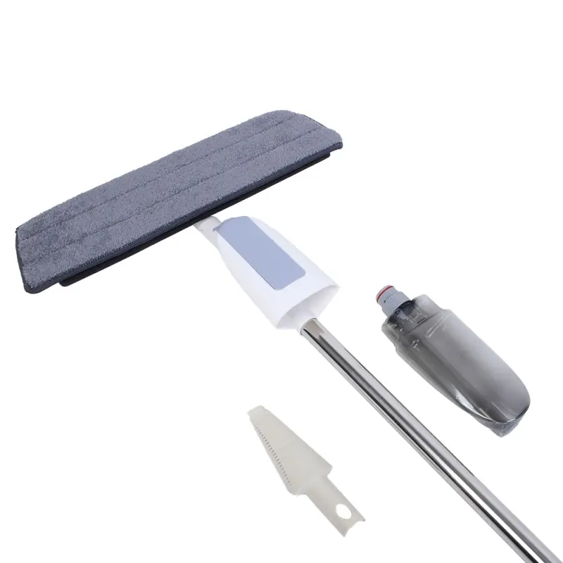 Швабра с распылителем и смен. насадкой тм VETTA, ручка 118см нерж.cталь, насадка микрофибра 41x12см