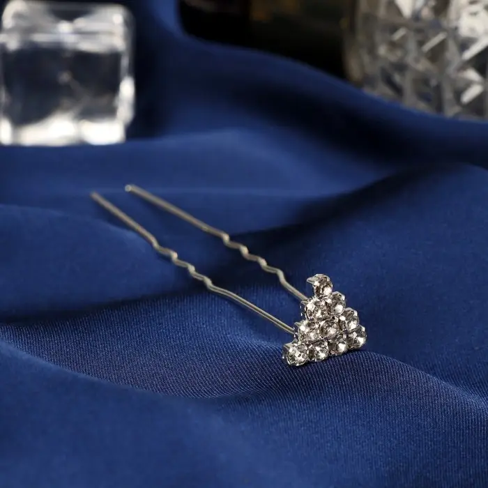 Шпилька для волос «Геометрия блеск», 1×6.5 см, серебро Шпилька для волос «Геометрия блеск», 1×6.5 см, серебро