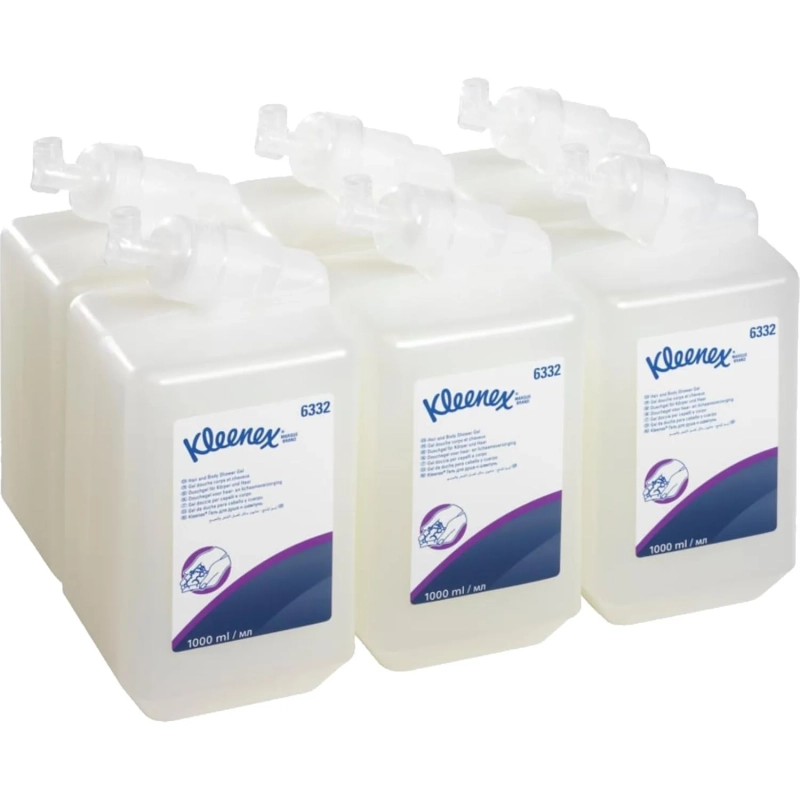 Картридж с гелем для душа и шампунем KK Kleenex 6 кассет. 1л. 6332