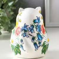 Копилка "Кот с букетом" 13,5х11х13,5 см Копилка "Кот с букетом" 13,5х11х13,5 см