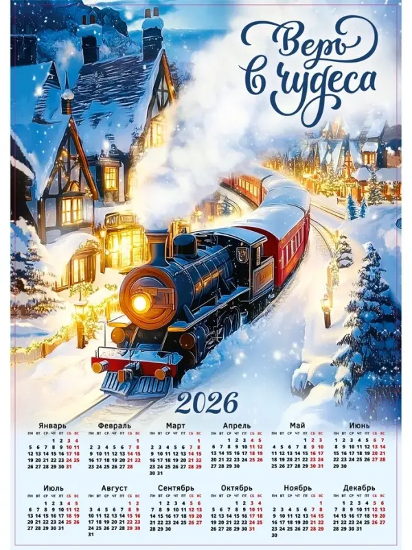 Календарь 2026 «Верь в чудеса», А2 Календарь 2026 «Верь в чудеса», А2
