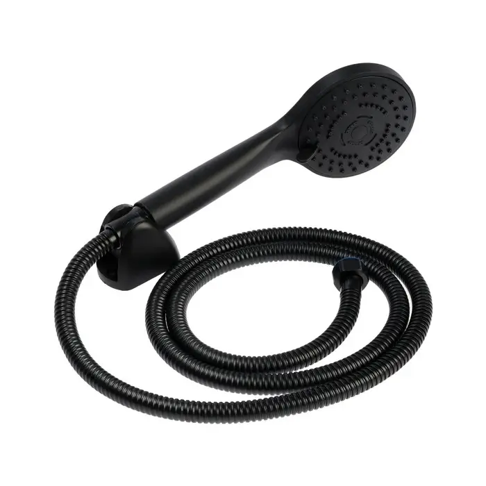 Смеситель для ванны ZEIN Z3852, однорычажный, душевой набор, лейка 5 режимов, черный