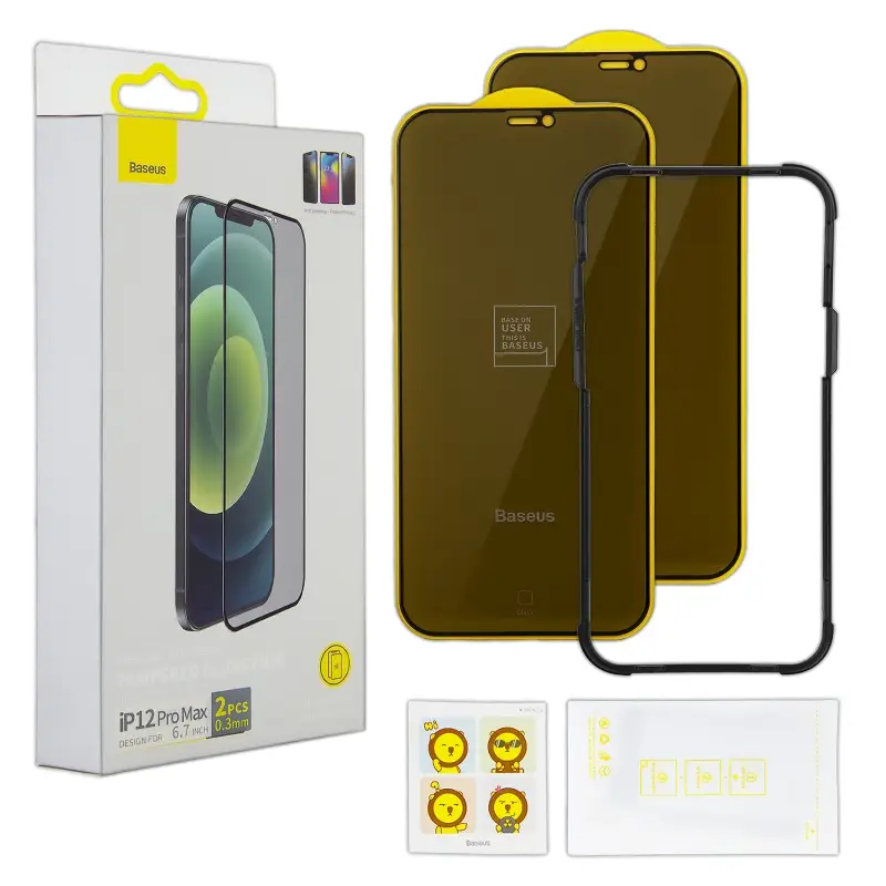 Защитное стекло IPH 12 Pro Max (6.7) 0.3mm 2 шт Full-screen and Full-glass Anti-peeping Protect privancy SGAPIPH67N-KT01 Baseus Защитное стекло IPH 12 Pro Max (6.7) 0.3mm 2 шт Full-screen and Full-glass Anti-peeping Protect privancy SGAPIPH67N-KT01 Baseus